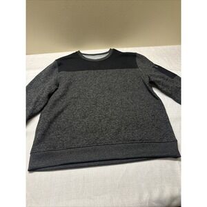 Van Heusen Mens Black Flex Fleece Quarter-Zip Pullover Sweatshirt XX-Large